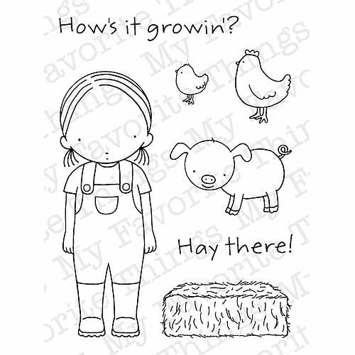 My Favorite Things Pure Innocence Stamps 3"X4"  Farmer Girl 815765018517